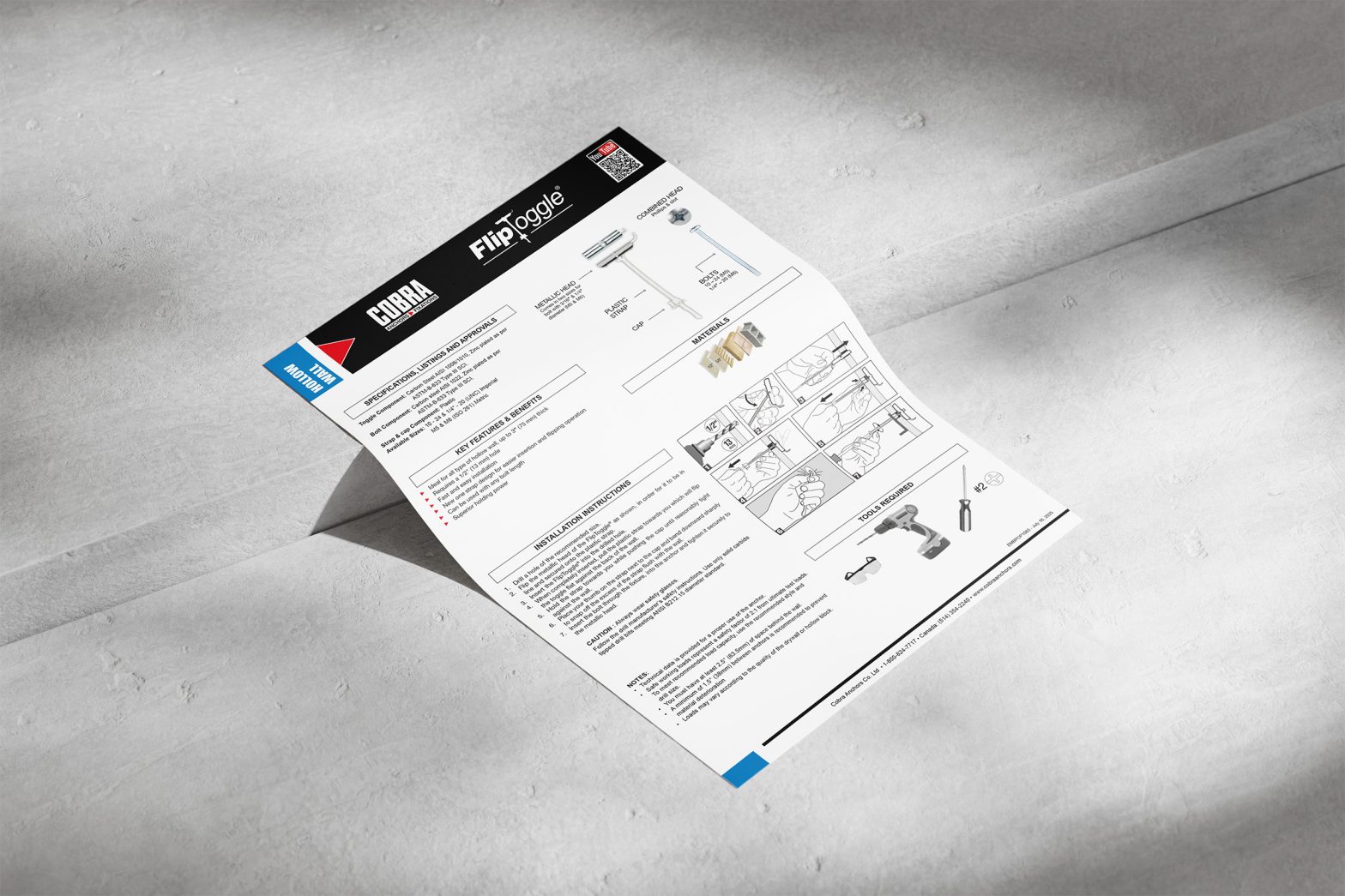 FlipToggle – Spécifications techniques du produit